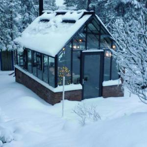 Janvier dans la serre, la couche et la véranda